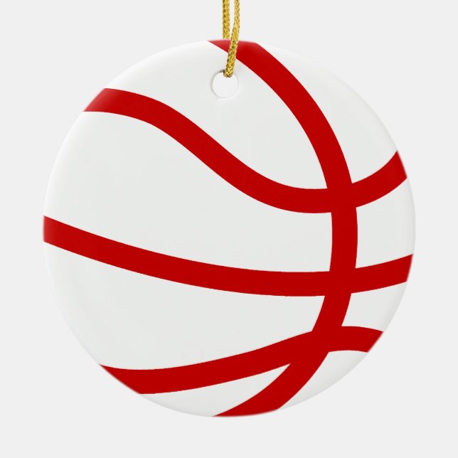 Ornamento De Cerâmica basquetebol natal (Frente)