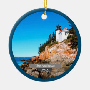 Ornamento De Cerâmica Bass Harbor Lighthouse Acadia