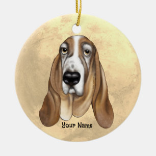 Ornamento De Cerâmica Basset Hound
