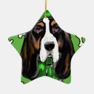 Ornamento De Cerâmica Basset Hound