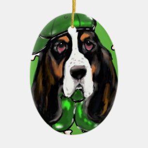 Ornamento De Cerâmica Basset Hound
