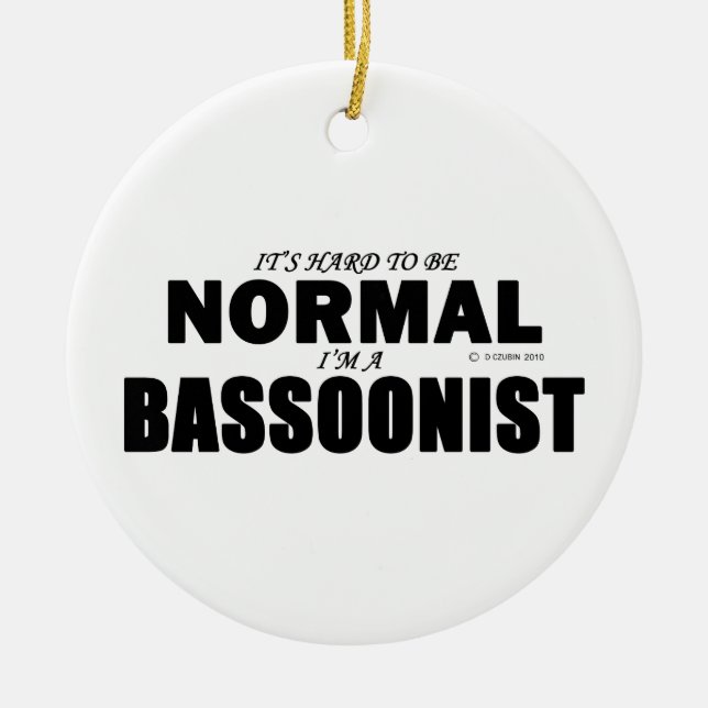 Ornamento De Cerâmica Bassonista Normal (Frente)