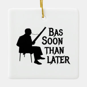 Ornamento De Cerâmica Bassoon do que depois Bassoon Pun