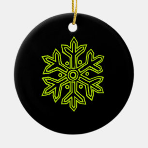 Ornamento De Cerâmica Basta Coleção de Natal - Floco de Neve
