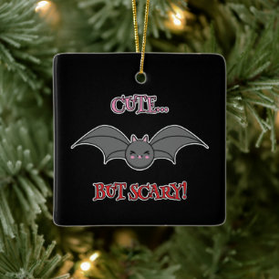 Ornamento De Cerâmica Bat Bonito mas Assustador