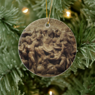 Ornamento De Cerâmica Batalha dos Lápitas e Centauros de Michelangelo