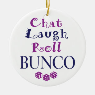 Ornamento De Cerâmica bate-papo, riso, rolo - bunco