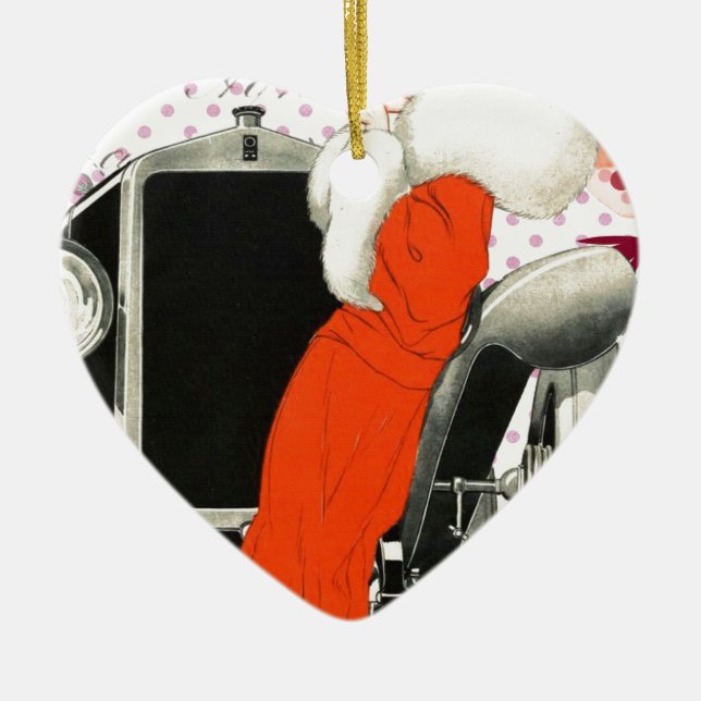 Ornamento De Cerâmica batente de polkadots (Frente)