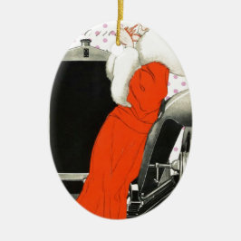 Ornamento De Cerâmica batente de polkadots