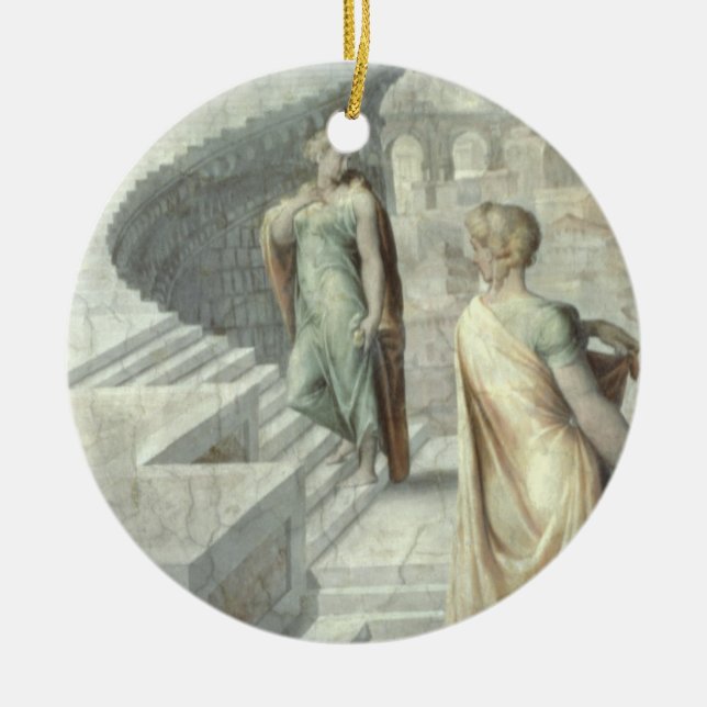 Ornamento De Cerâmica Bathsheba que visita David, c.1553 (Frente)