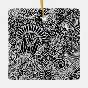 Ornamento De Cerâmica Batik Motif
