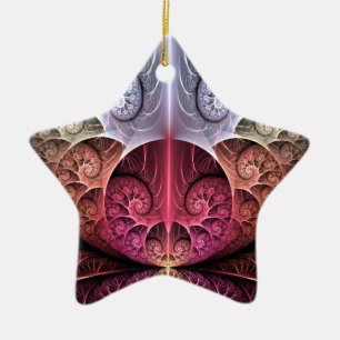 Ornamento De Cerâmica Batimento cardíaco, Arte fractal surreal abstrata