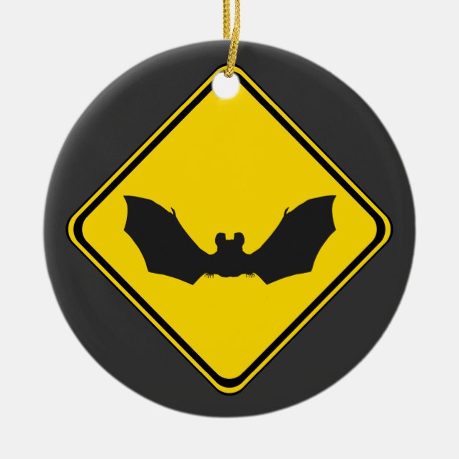 Ornamento De Cerâmica Bats Xing! (Frente)