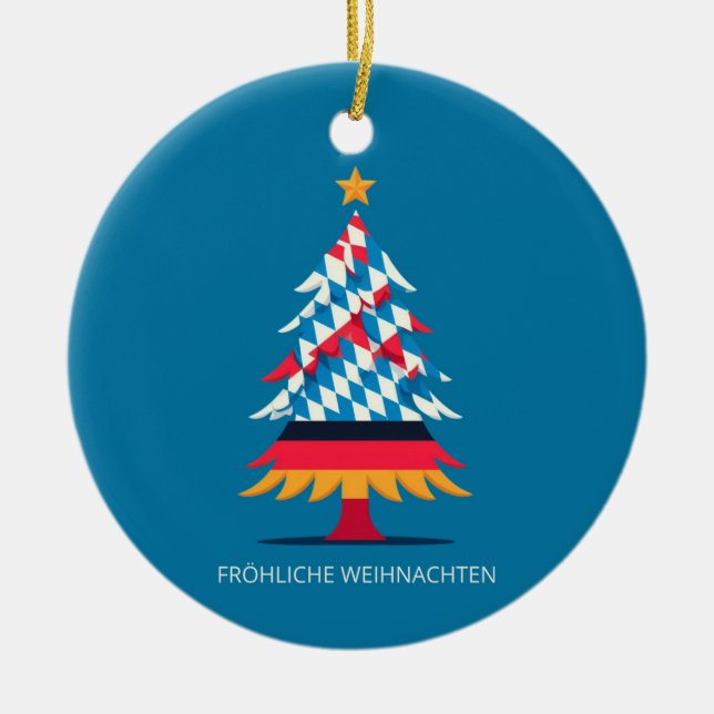 ORNAMENTO DE CERÂMICA BAVARIA FLAG INSPIRADA (Frente)