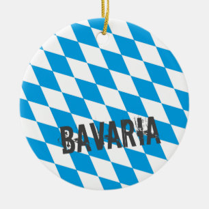 Ornamento De Cerâmica Baviera Alemanha Diamond Flag Design Bagagem