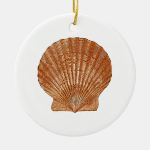 Ornamento De Cerâmica Bay Scallop Shell