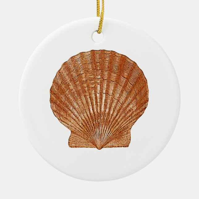 Ornamento De Cerâmica Bay Scallop Shell (Frente)