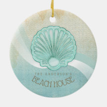 Beach House Clam Shell Aqua Blue ID623