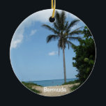 Ornamento De Cerâmica Beach Path, Bermudas<br><div class="desc">Caminho até a praia rosa de areia das Bermudas!</div>