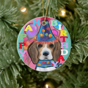ORNAMENTO DE CERÂMICA BEAGLE       