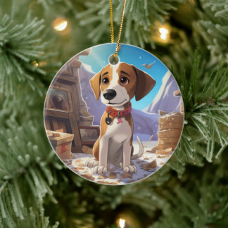 Ornamento De Cerâmica Beagle Christmas, presente para Beagle Dog Lover