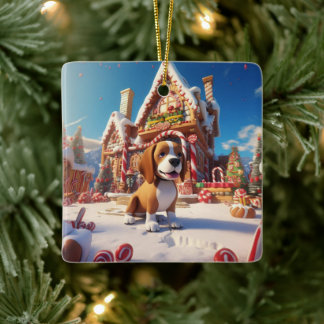 Ornamento De Cerâmica Beagle Christmas, presente para Beagle Dog Lover