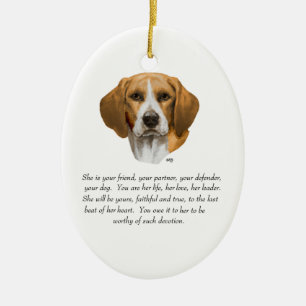 Ornamento De Cerâmica Beagle Keepsaame