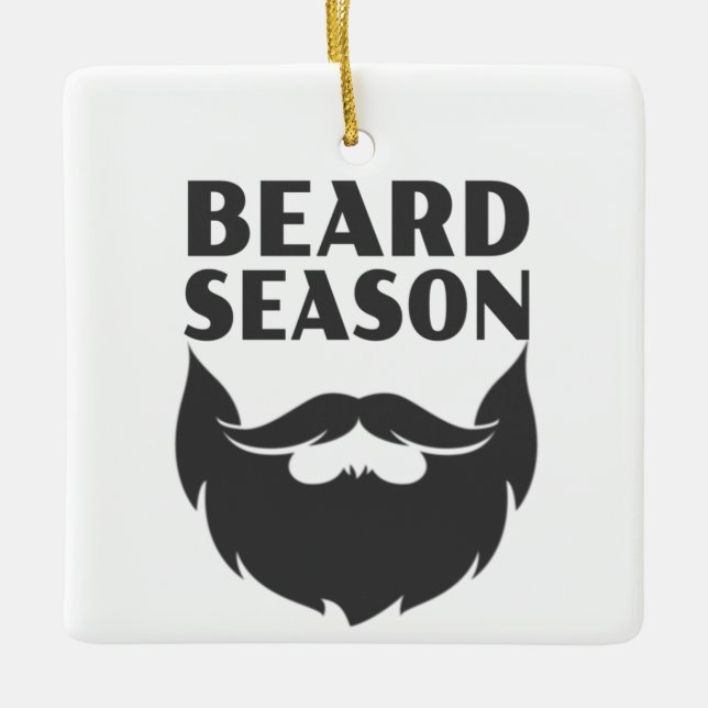 Ornamento De Cerâmica Beard Season (Frente)