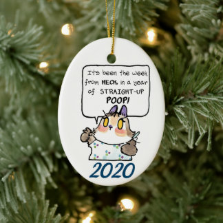 Ornamento De Cerâmica Beatrix 2020 Ornament