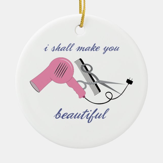 Ornamento De Cerâmica Beautiful (Frente)