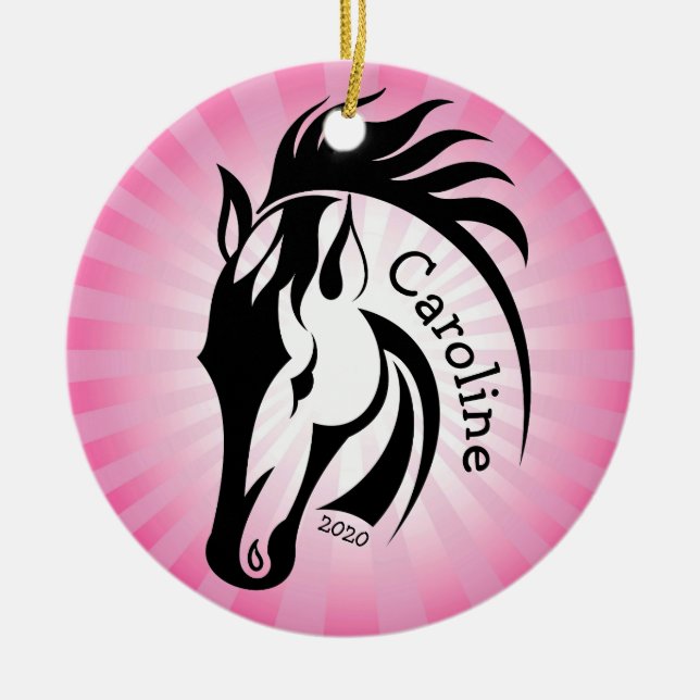 Ornamento De Cerâmica Beautiful Horse 2020 Ornament (Frente)