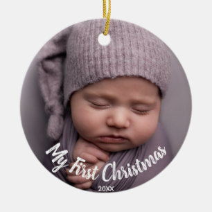 Ornamento De Cerâmica Bebê 1rua Foto de Natal História de Nascimento A