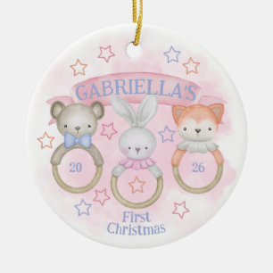Ornamento De Cerâmica Bebê Chora Bebê no Primeiro Natal