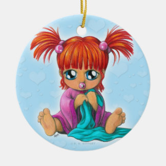 Ornamento De Cerâmica Bebê de Chibi
