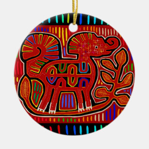 Ornamento De Cerâmica Bebê Elefante Indiano Kuna - Arte Popular Mola