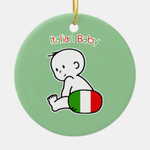 Ornamento De Cerâmica Bebê italiano
