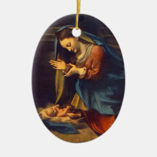 ORNAMENTO DE CERÂMICA BEBÊ JESUS