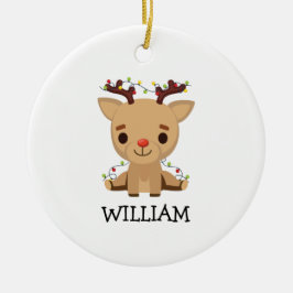 Ornamento De Cerâmica Bebê Keepsae Nome de Rebelde Fofo