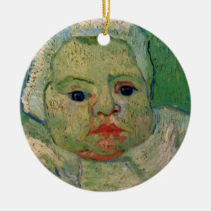 Ornamento De Cerâmica Bebê Marcelle Roulin por Vincent van Gogh