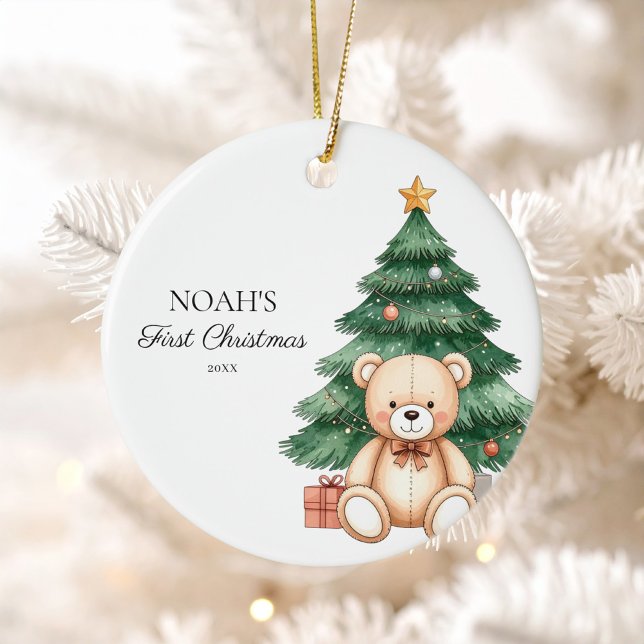 Ornamento De Cerâmica Bebê Primeiro Natal (Criador carregado)