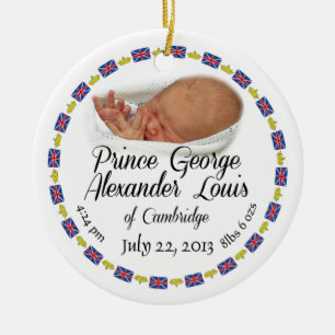 Ornamento De Cerâmica Bebê real - príncipe George Alexander Louis