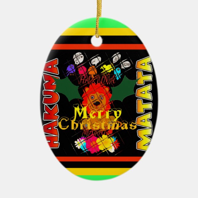 Ornamento De Cerâmica Bebê Simba - Coleção de Natal Feliz (Frente)