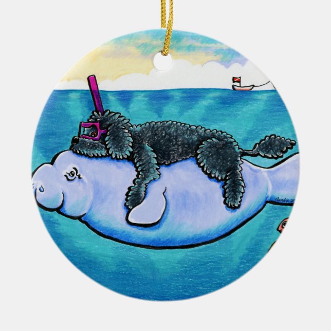 Ornamento De Cerâmica Bebês de Água (Frente)