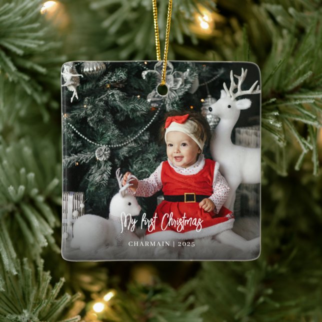 Ornamento De Cerâmica Bebês Primeiro Natal (Árvore)