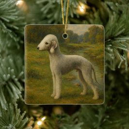 Ornamento De Cerâmica Bedlington Terrier