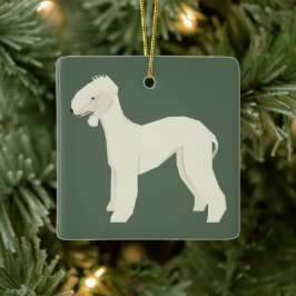 Ornamento De Cerâmica Bedlington Terrier