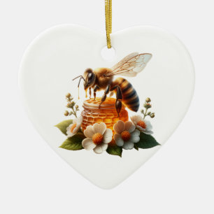 Ornamento De Cerâmica Bee My Honey   Doce Presente Romântico