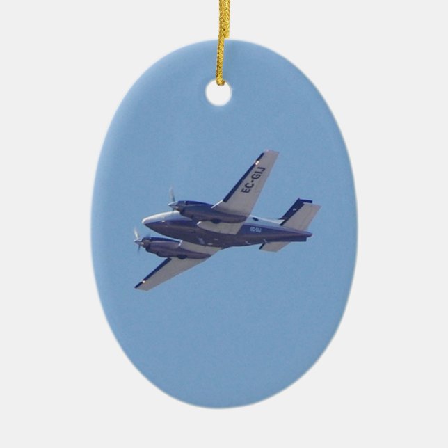Ornamento De Cerâmica Beech B90 King Air (Frente)