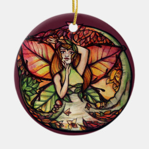 Ornamento De Cerâmica Beech Tree Fairy Nature Lovers