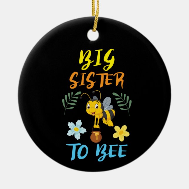 Ornamento De Cerâmica Beekeeper Art Big Sister To Beer (Frente)